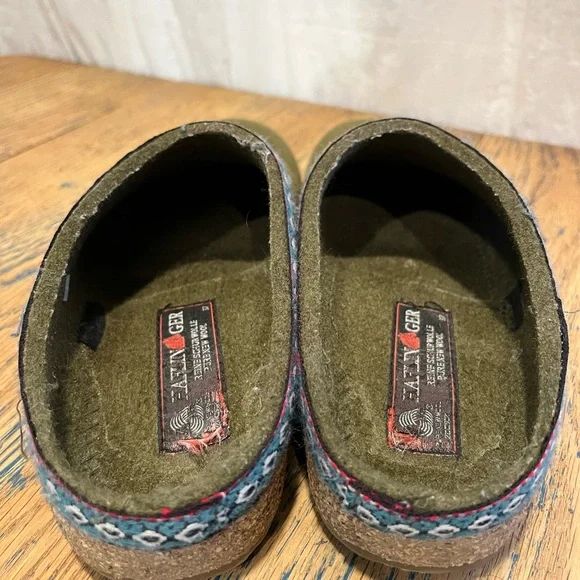 HAFLINGER Green Wool Clogs – Size 37 - Picture 3 of 11